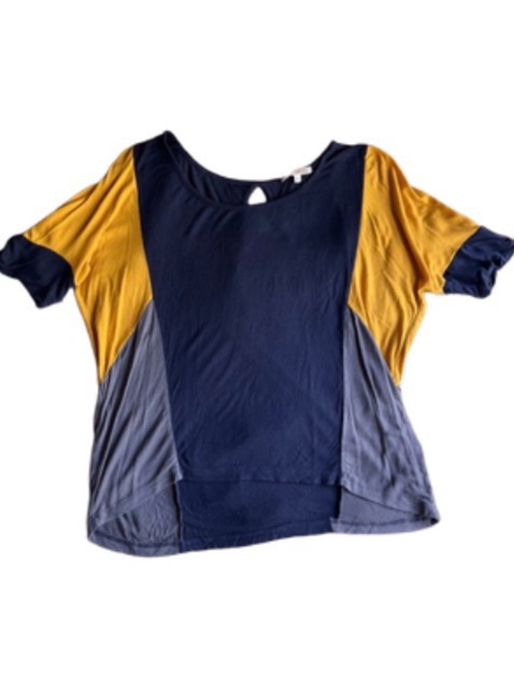 Drapey color-blocked tee